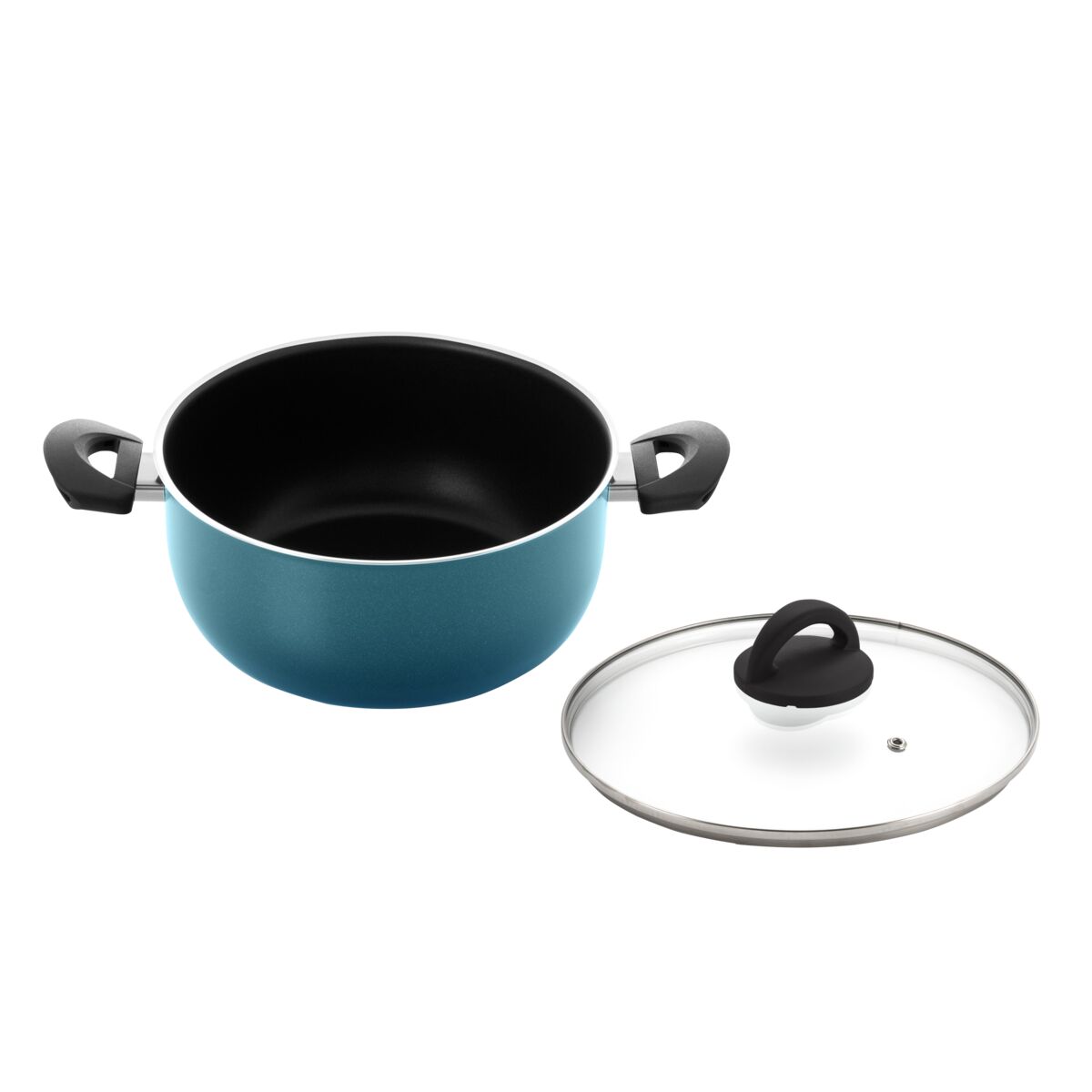 Illa Ergonomically Designed Round Casserole with Transparent Glass Lid